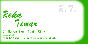 reka timar business card